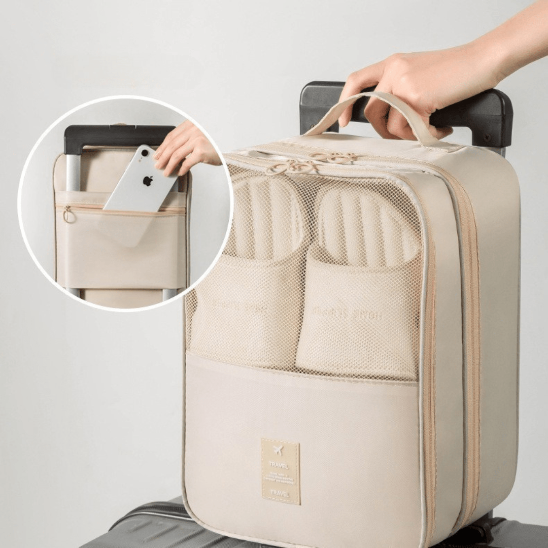 Sac de rangement multifonctionnel pour chaussures de voyage en tissu Oxford