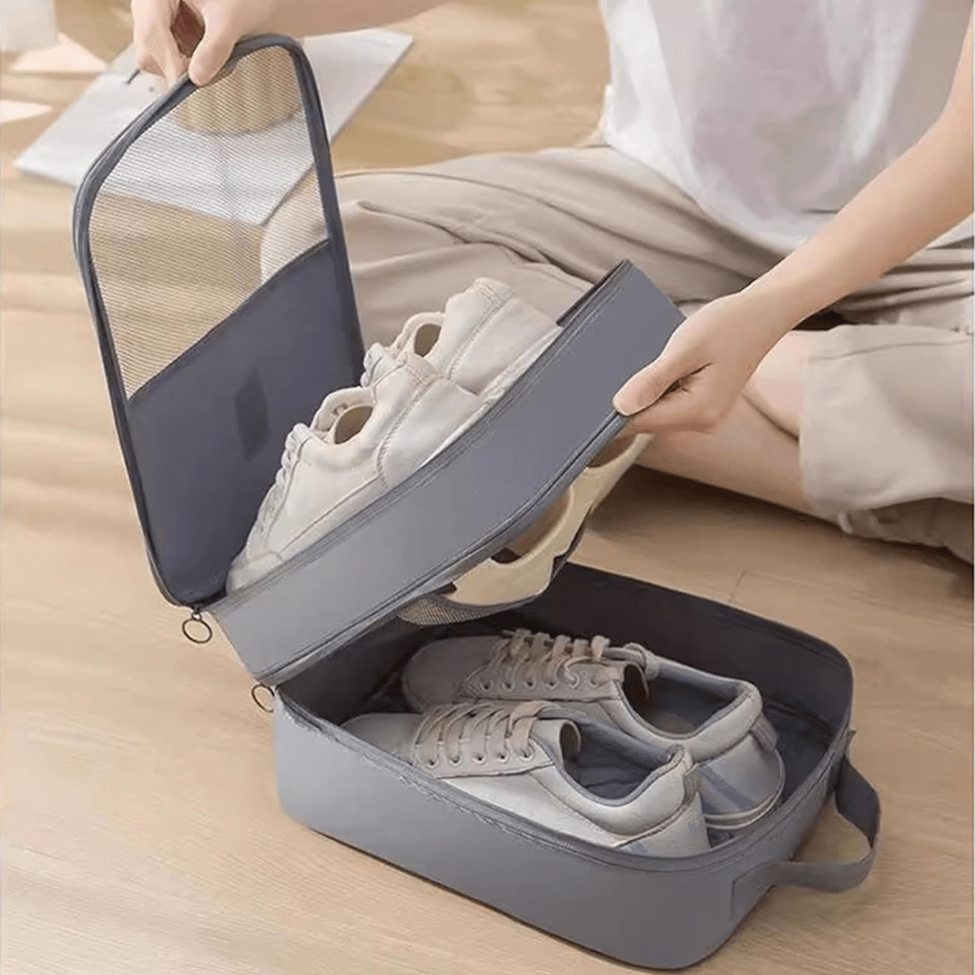 Sac de rangement multifonctionnel pour chaussures de voyage en tissu Oxford