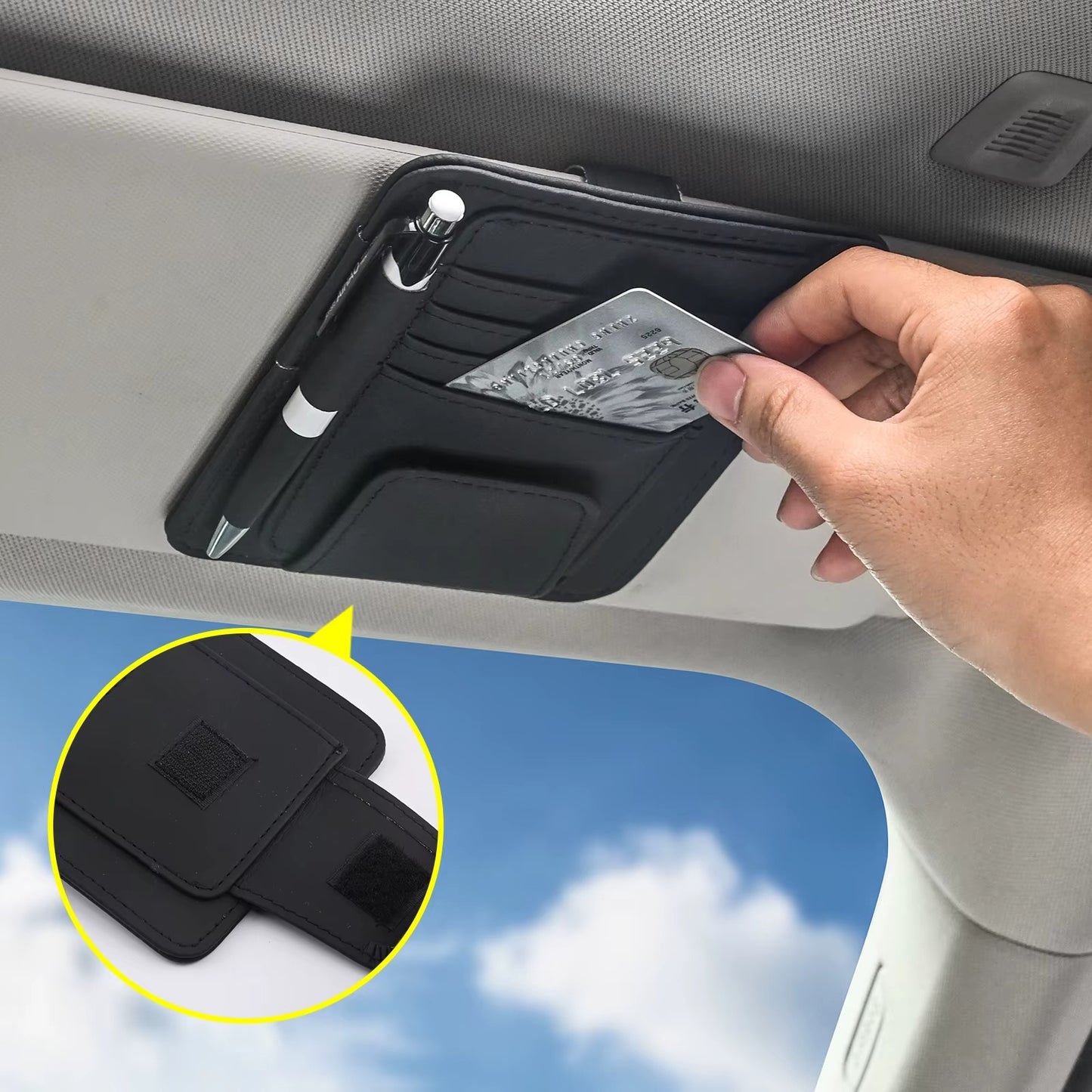 Organisateur de Visière de Voiture — Rangement Intelligent