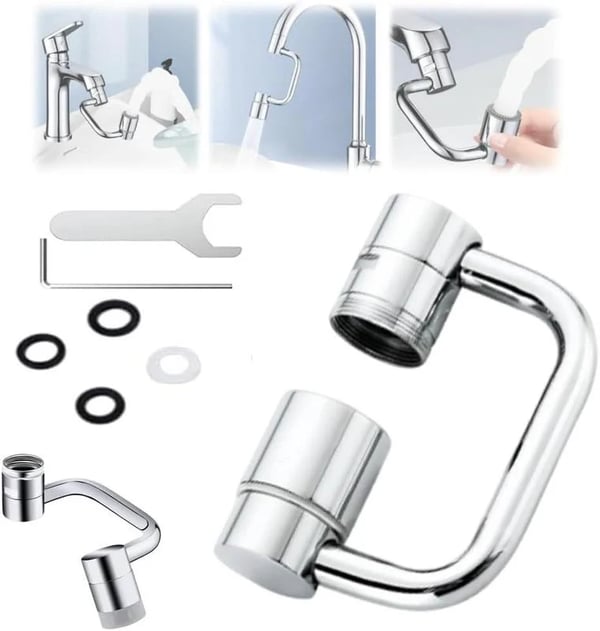 🎉 Extension d'aérateur de robinet rotative avec 2 modes d'éclaboussures 💦,