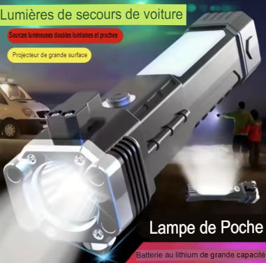 Lampe Torche Tactique 4-en-1 | Power Bank Intégré & Éclairage Ultra-Puissant