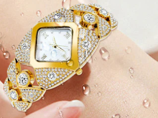 ⌚60% de réduction🔥Montre-bracelet rétro à quartz avec strass scintillants