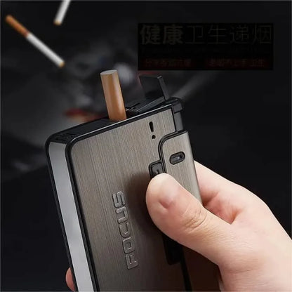 Étui à cigarettes robuste avec briquet rechargeable intégré – Protection & style tout-en-un