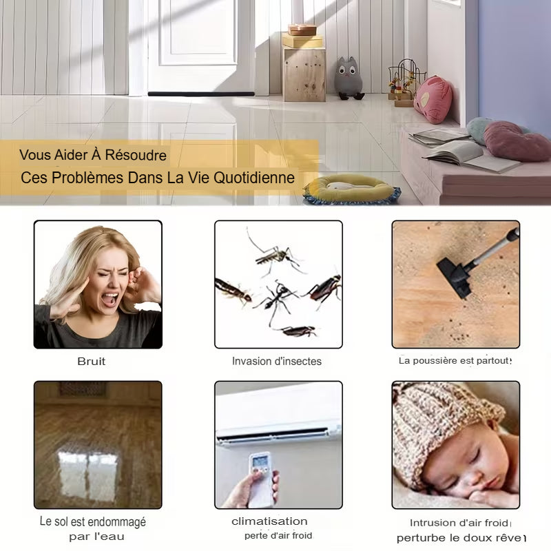 🚪2 pièces Joint d’Étanchéité de Bas de Porte – Anti-Rats &amp; Anti-Cafards