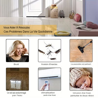 🚪2 pièces Joint d’Étanchéité de Bas de Porte – Anti-Rats &amp; Anti-Cafards